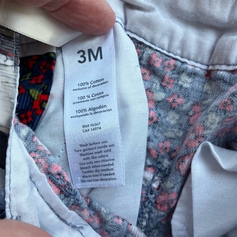 OSHKOSH B’GOSH Vestbak Girls 3 Months Floral Corduroy Overalls Country Cottage - Picture 7 of 9